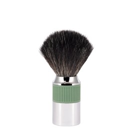 MÜHLE NEO Shaving Brush, chrome-plated and Rubber Grip Handle, sage green