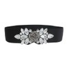 Oyccen Rhinestone Elastic Belt for Women Dress Decoration Belt Stretch
