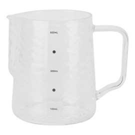 500ml Coffee Milk Cup Thicken Glass Measuring Frothing Cup for Household Coffee Shop