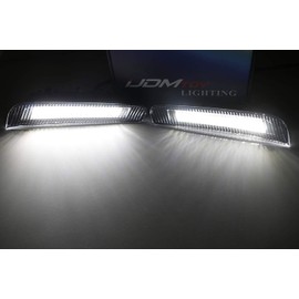 iJDMTOY JDM Style Exact Fit Xenon White LED Daytime Running Light Kit Compatible With 2017-2021 LCI Subaru BRZ, Clear Lens