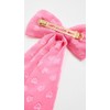 LOVESHACKFANCY Women's Lorna Bow Barette, Carnation Hearts, Pink, One Size