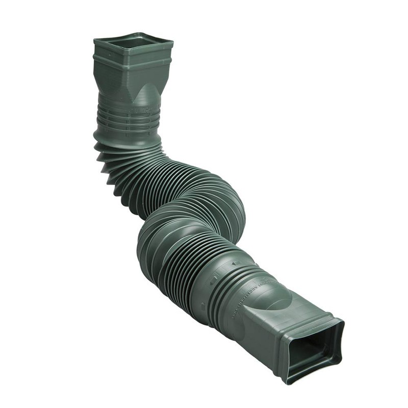 Flex-Drain 85011 Downspout Extension, Green