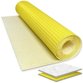 MAXKOSKO 54 Sq.Ft. uncoupling Membrane for Tile, 1/8''(3mm) Thick Waterproof Heated Flooring underlayment Mat Tile Crack Prevention for Bathroom Shower Kitchen Basement