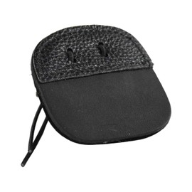 PU Leather Archery Finger Tab Long Bow Hand Protector for Right Hand，Archery Finger Guard (Black, One Size)