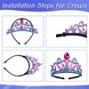 Keenjorika 6pcs Girls Princess Necklace Bracelets Ear Clips Set Mermaid
