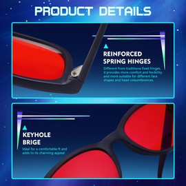 VisionGlobal 2 pack Sleep Glasses for 99.9% Blue Green Light Blocking Dual AR Coatings Red Lens for Computer Gaming Reduce Eyestrain