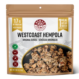 Nomad Nutrition Westcoast Hempola - Original Cereal | Granola Instant Freeze Dried Backpacking & Camping Food | Plant-Based, Non-GMO Hiking Meals with High-Energy, Vegan, Gluten-Free | 112g - 1 Pack