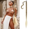 Mebeli Braid Extensions Long Braided Ponytail Wrap with Straight Synthetic