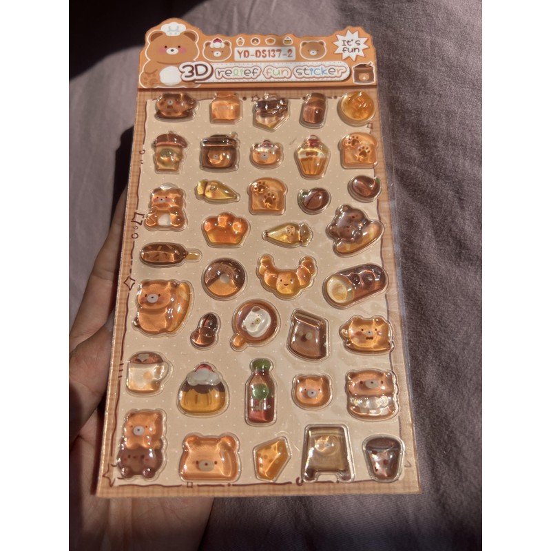 3D Bond Drop Sticker Bon Drop Poop 3D Planner Decorative