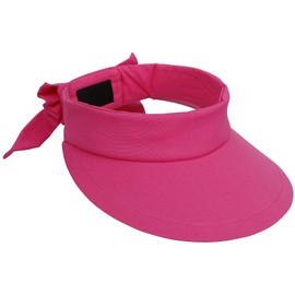 Livingston Sun Hat Women's Wide Brim SPF 50+ UV Protection Sun Visor Hat,Fushsia