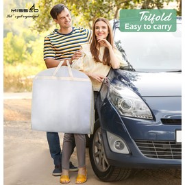 MISSLO 70" Bridal Wedding Gown Dress Garment Bag with Accessories Pouch Large Travel Garment Cover 8" Gusset (White)