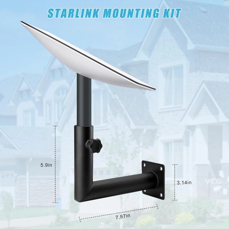 Starlink Heavy-Duty Starlink Roof Mount Kit Adjustable Satellite Mount Bracket