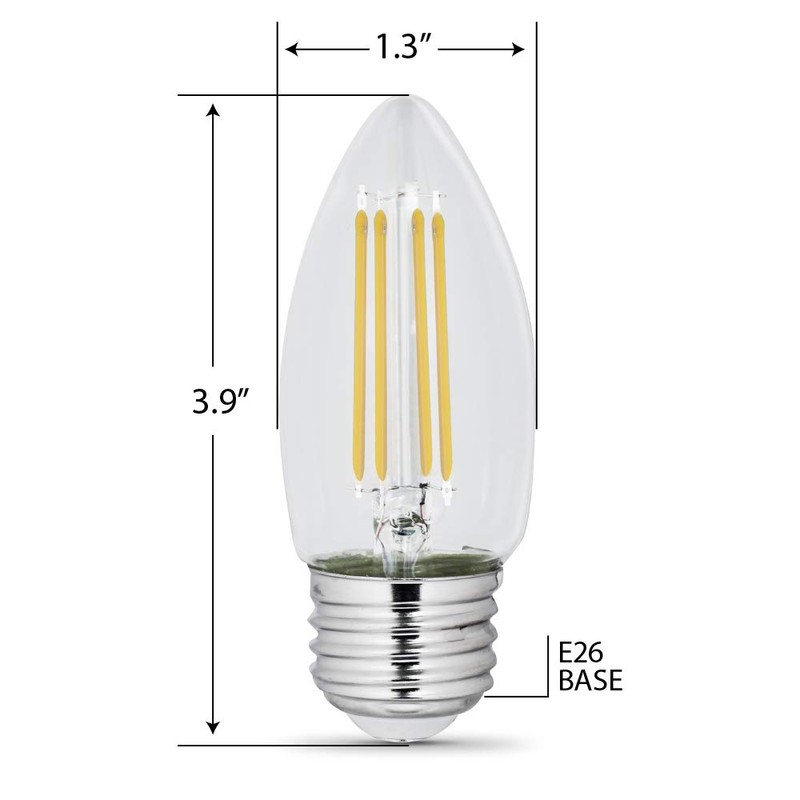 Feit Electric BPETC40927CAFIL/2/RP 40W EQ LED Light Bulb E26, 2