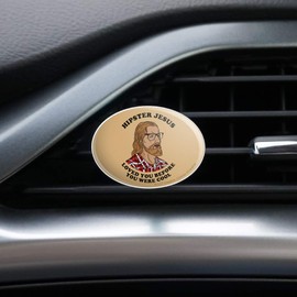Hipster Jesus Loved You Before You Were Cool Funny Humor Car Air Freshener Vent Clip