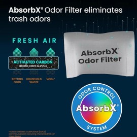 iTouchless 2) Absorbx Odor Filter Kit for Automatic 13 Gallon Touchless Sensor Trash Can