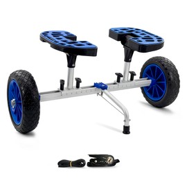 Codinter Kayak Cart, Width Adjustable Kayak Cart Dolly Aluminum Kayak Canoe Trolley with 10 Inch All Terrain Airless Wheels for Kayak Canoe Paddleboard (SUP) Transport