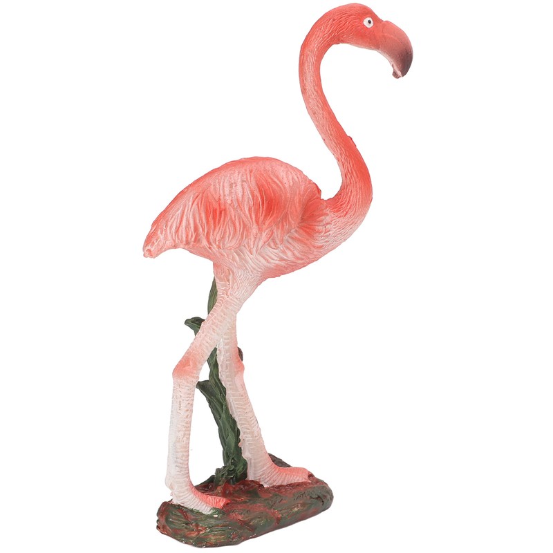Flamingo Statue Resin Materials Vivid Real Pink Flamingo Ornament for