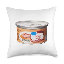 Gourmet Potted Potted Meat Throw Pillow, 18x18, Multicolor