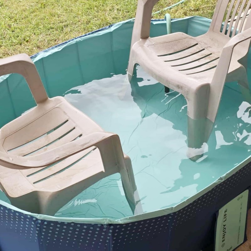 Okuyonic Backyard Pool, Foldable Swimming Pool Portable Ample Space Thick