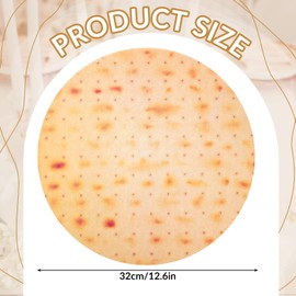 Eersida 100 Pcs Passover Paper Place Mats 12.6 Inch Matzoh Place Round Happy Passover Mats for Jewish Holiday Party Home Dining Table Decoration