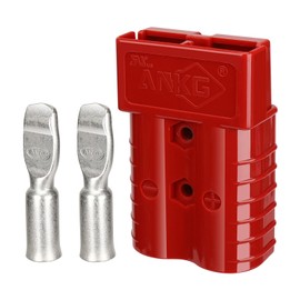 ANKG 350 Amp 600 Volt 2/0 AWG Battery Power Connector (2/0AWG Contact，1Pcs RED Housing)