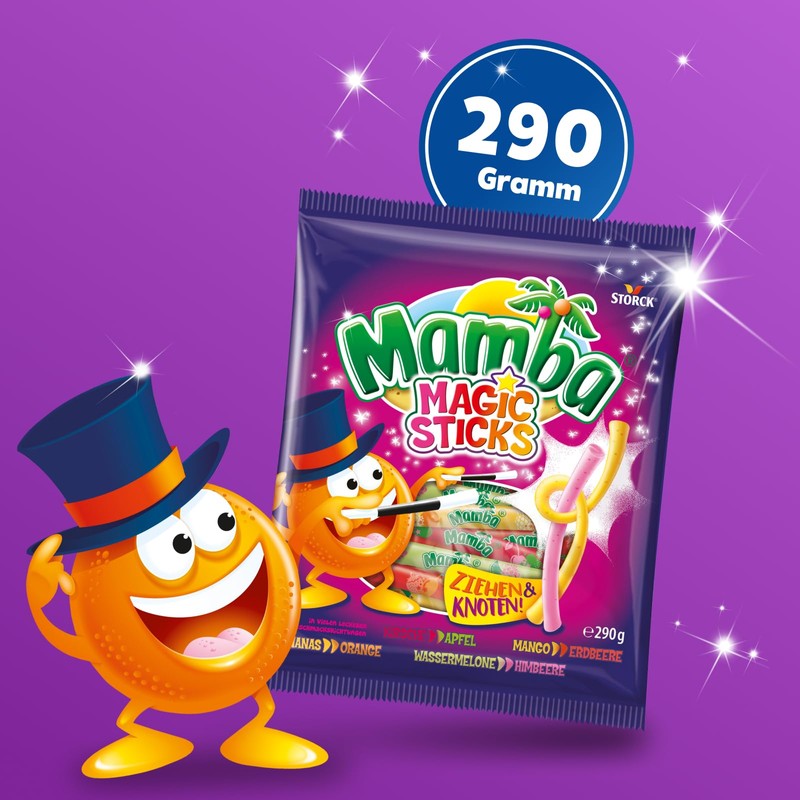 Mamba Magic Sticks - 1 x 290g - Fruity Chew