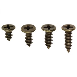 Mini Skater Wood Screws Assortment Kit Carbon Steel Cross Flat Head Self Tapping Screws, Pack of 200 (Bronze)