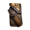 Leather Phone Belt Holster and Knife Holder Hand Tooled Handmade