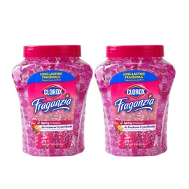 Clorox Fraganzia Crystal Beads Air Freshener | Long-Lasting Air Freshener Beads | Gel Beads Air Freshener in Spring Fragrance for Home, Bathroom, or Car, 12 Oz