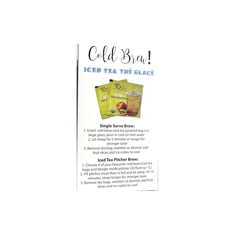 Generic Iced Tea Cold Brew PEACH GREEN Tea w/Matcha 30