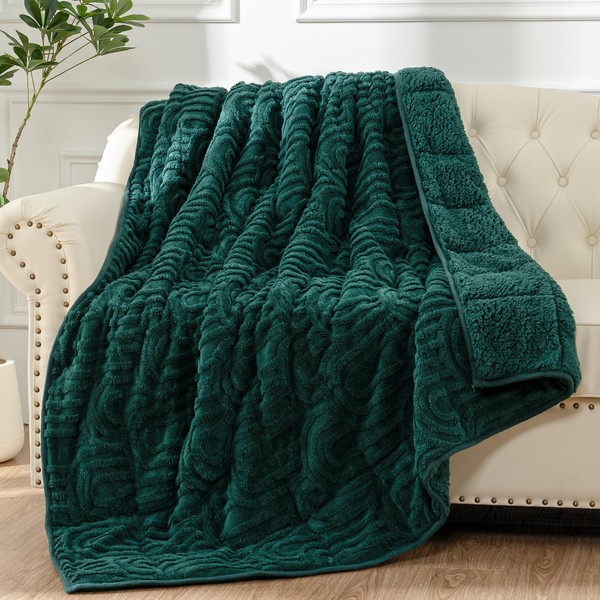 Cottonblue Jacquard Weighted Blanket for Adults 15 lbs Queen Size,