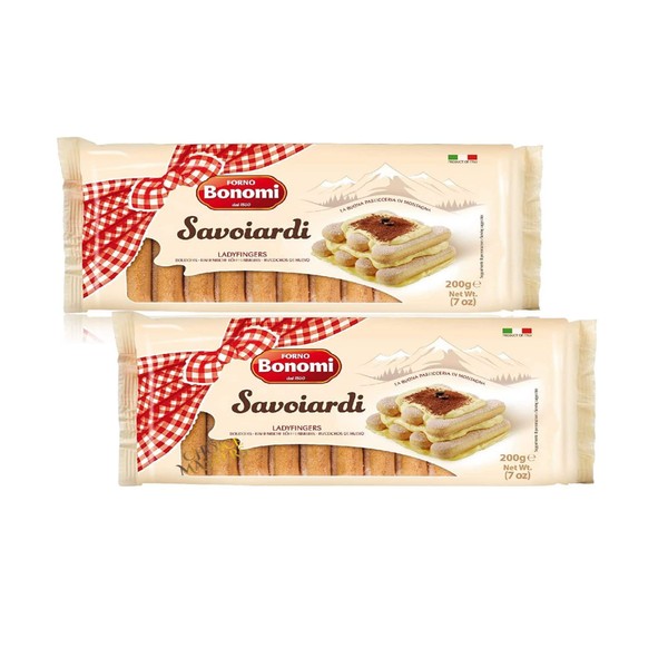 2 x Savoiardi Lady Fingers, Forno Bonomi, almond cookie, 200g, 7oz, prefect with classic Italian Tiramisu