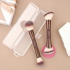 MAGEFY 2 Piezas Brochas de Maquillaje de Doble Punta, Set