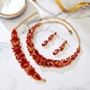 BriLove Wedding Bridal Necklace Earrings Bracelet Jewelry for Women Austrian