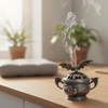 2 Pack Mini Cone Incense Holder MetalBat-Shaped Incense Burner for