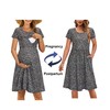 OUGES Womens 2024 Short Sleeve Summer Floral Maternity Dresses Nursing