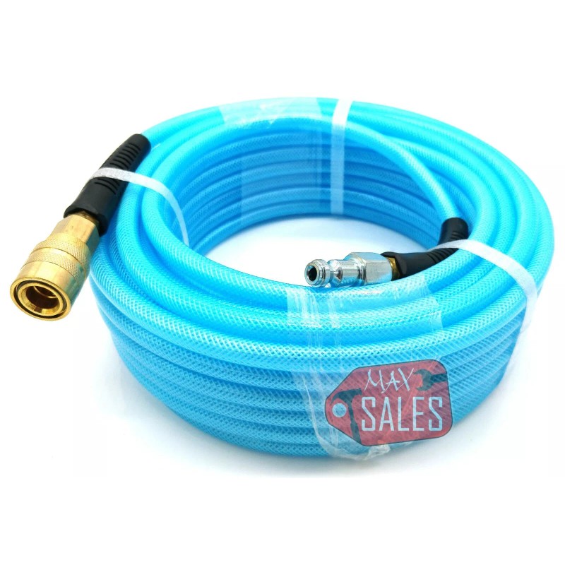 CAL 1/4" X 50' Air Hose 50 FT FLEXIBLE BRAID