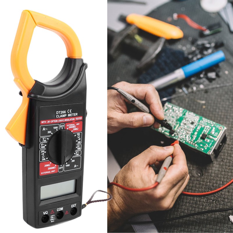Digital Clamp Meter Multimeter Voltmeter Tester High Accuracy Amp Volt