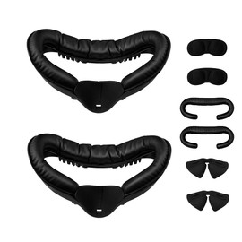 DTianSir 2Pack VR Facial Interface for Oculus Quest 2,Removable Facial Interface Bracket,VR Accessories Set with Anti-Leakage Nose Pad,Face Pad Replacement,Lens Protector