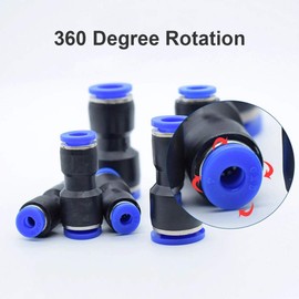 5pcs Pneumatic Fittings Push In Straight Reducer Connectors For Air Water Hose