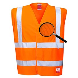Portwest FR71ORRXX/3X Hi-Vis Anti Static Vest, Flame Resistant, Regular, Size: XX/3X, Orange