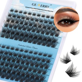 Cluster Lashes 280pcs Lash Clusters DIY Lash Extensions 10D/20D/30D/40D/50D Individual Lashes C D Curl Wispy Lashes Individual Soft Natural Eyelash Extension at Home (10D-0.07C, 8-16mm)