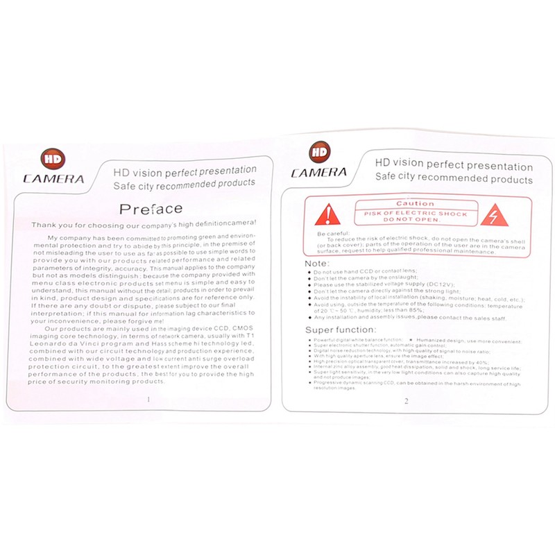 Waterproof 1080P Full HD Mini AHD Micro Wired Metal Camera