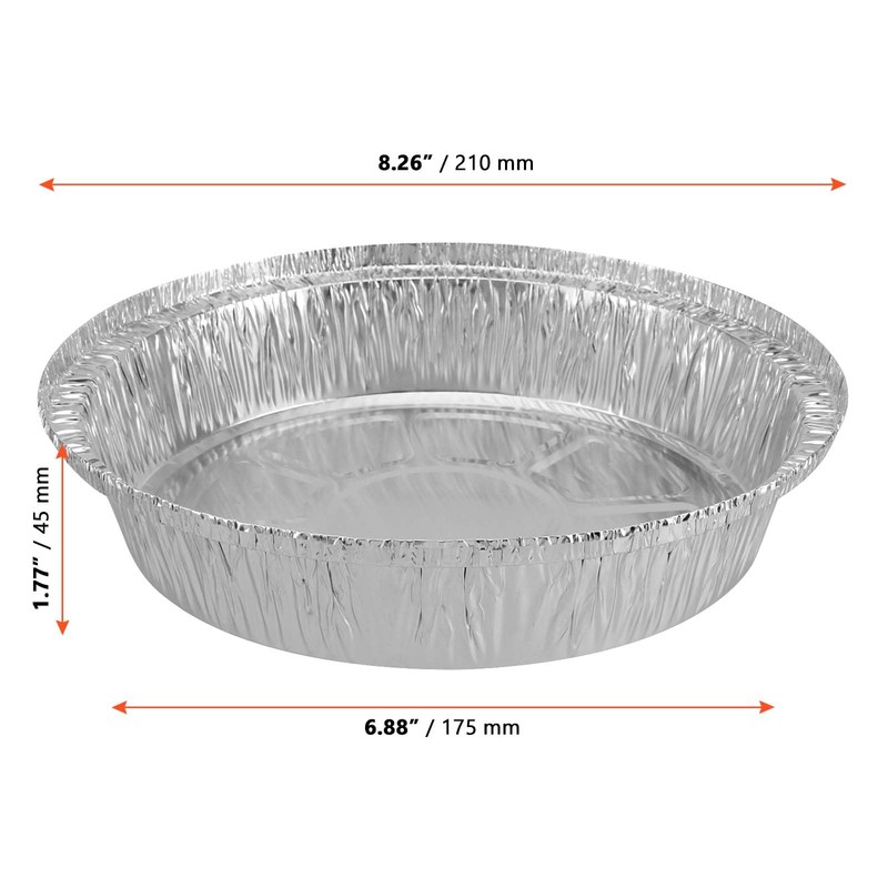 SINJEUN 60 PCS Round Alumonium Foil Trays, Round Foil Containers