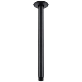 Anpean 12 Inch Shower Arm and Flange Matte Black, Ceiling Mounted Shower Arm for Rain Shower Head