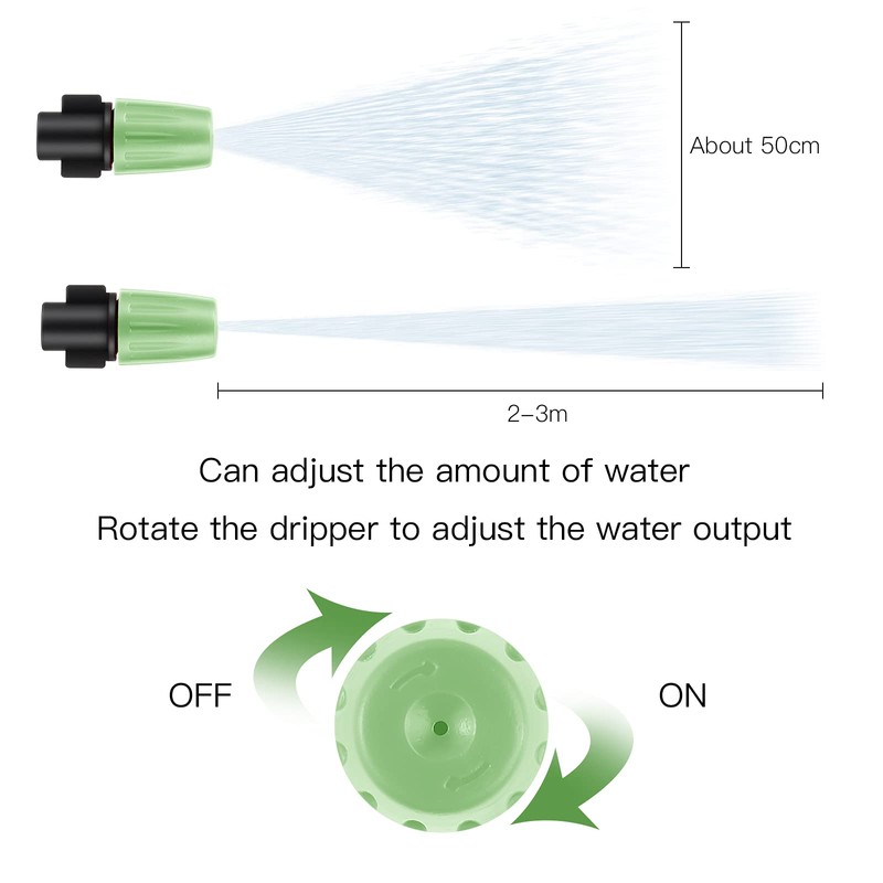 MSDADA 100 Stück Bewaesserung Sprinkler, Einstellbare Micro Drip BewäSserungssprinkler Emitter