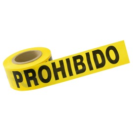 Cinta de Seguridad Señalización Delimitadora Delimitante Amarillo Rojo 3 Pulgadas Precaución Prohibido El Paso Peligro (Prohibido EL Paso)