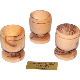 Holy Land Market Olive Wood Small Chalice or Goblet/Wine or Communion Church Cup (3)