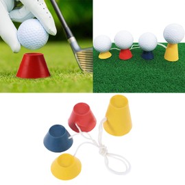 Yjcnelcr Colorful Winters Golfs Tees Set with Different Height Tees Rope Golfs Training Practice Accessories