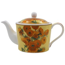 The Leonardo Collection Vincent Van Gogh Van Gogh Tea Pot Sunflowers for Kitchen | Lovely Kitchen Accessories for Home | Without Tea Strainer Tea Pot for Daily Use | Durable Tea Pots for Home & Office